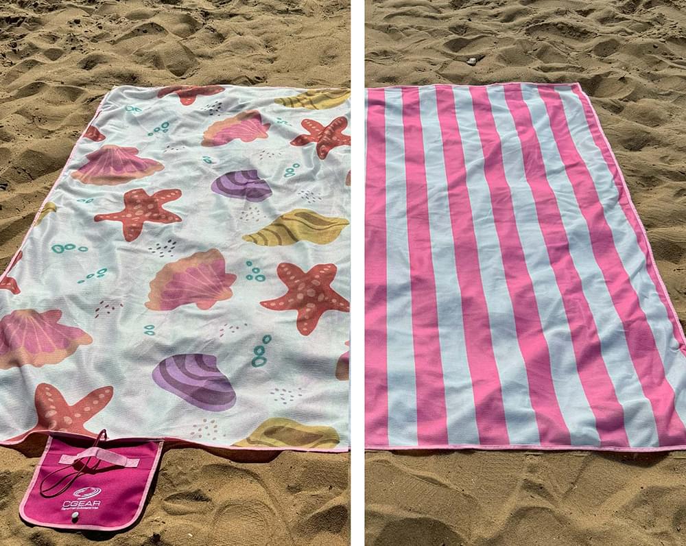 Quicksand Mat - Sea Shells / Pink Stripe